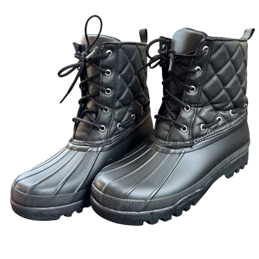 Sperry Topsider Gosling Insulated Black Rubber  Boots Women’s Size 8